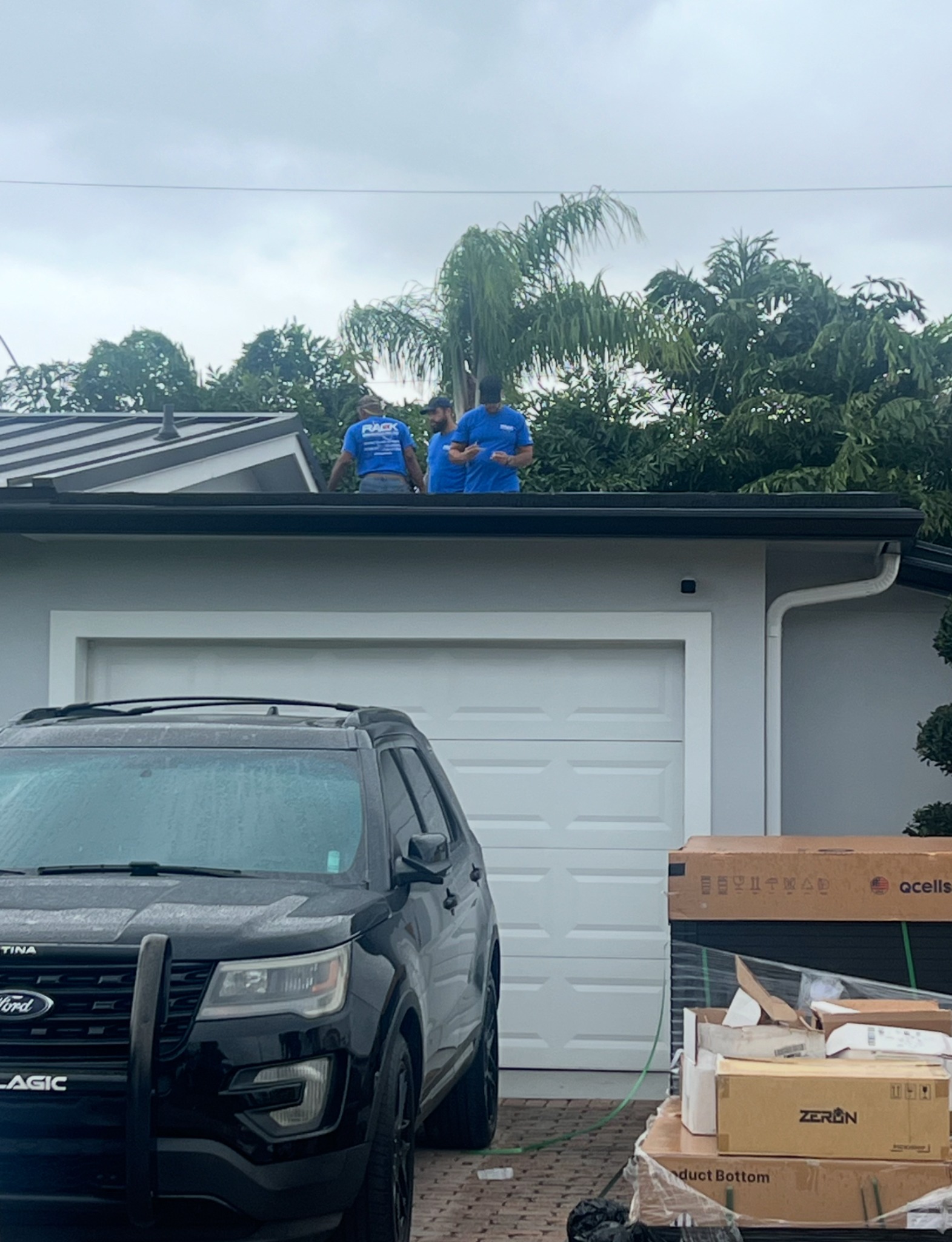 Crew coordination during solar installation